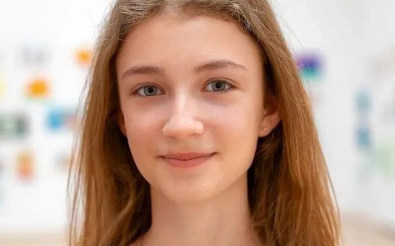 headshot of 13 year old Anja Rozen