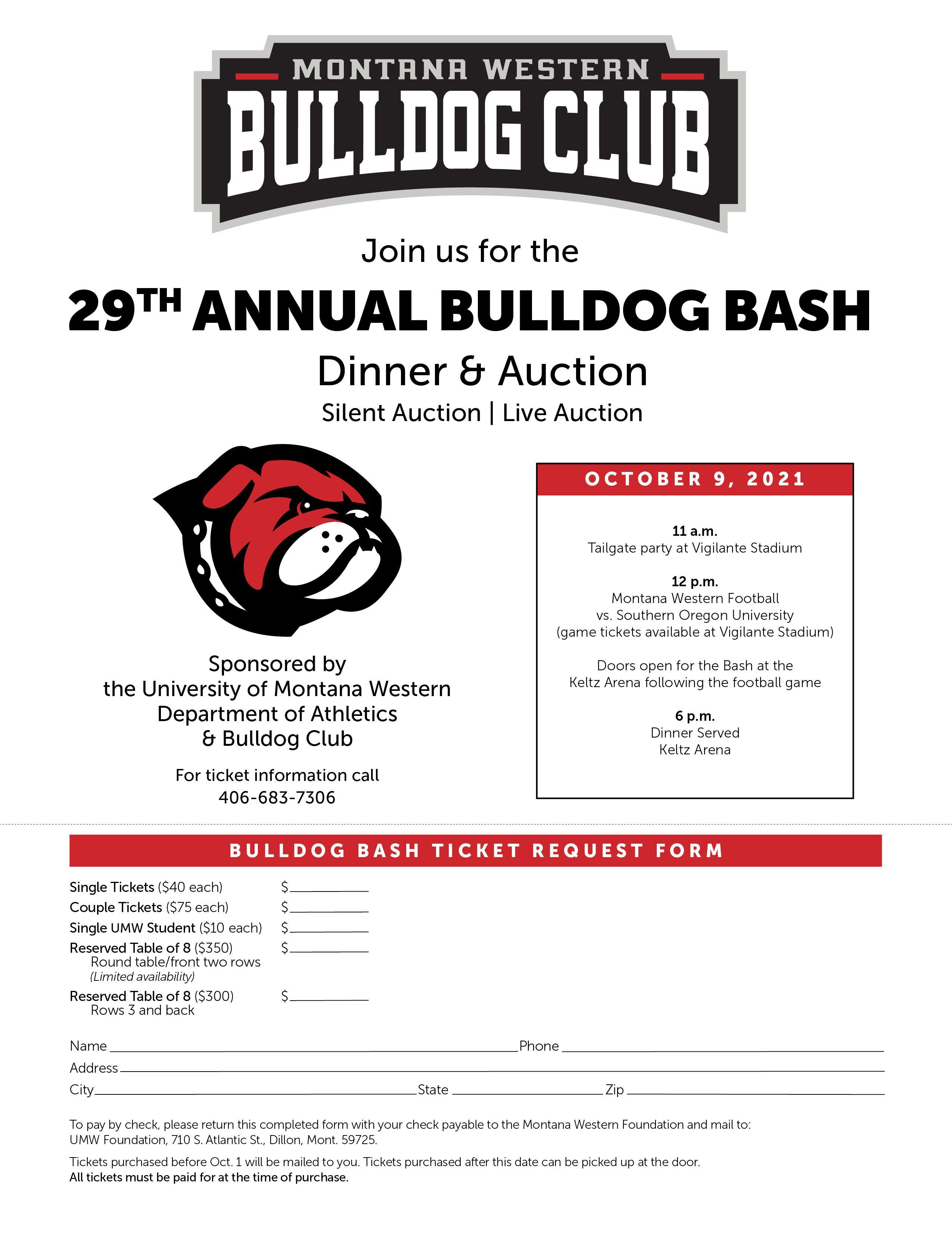 Bulldog Bash and Auction Purchase Tickets Here Event Calendar