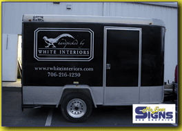 Whtie Interiors Trailer Graphics