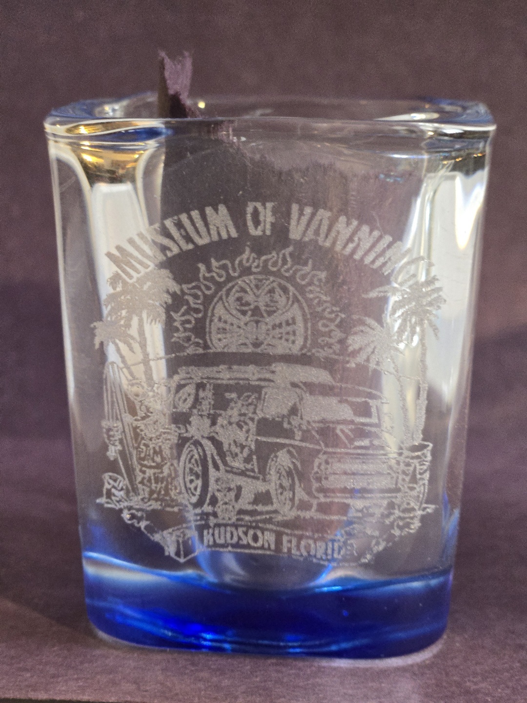Cobalt Blue Shot Glass with Museum Logo Etching (Copy) (Copy)