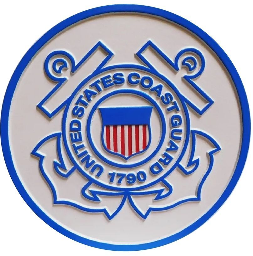 IP-1269 -  Carved Wall Plaque of the Emblem of the US Coast Guard
