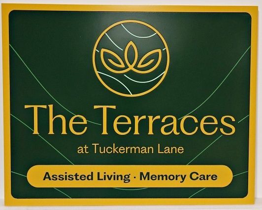 K20073 - Elegant 2.5D Carved HDU Entrance Sign for "The Terraces at Tuckerman Lane"