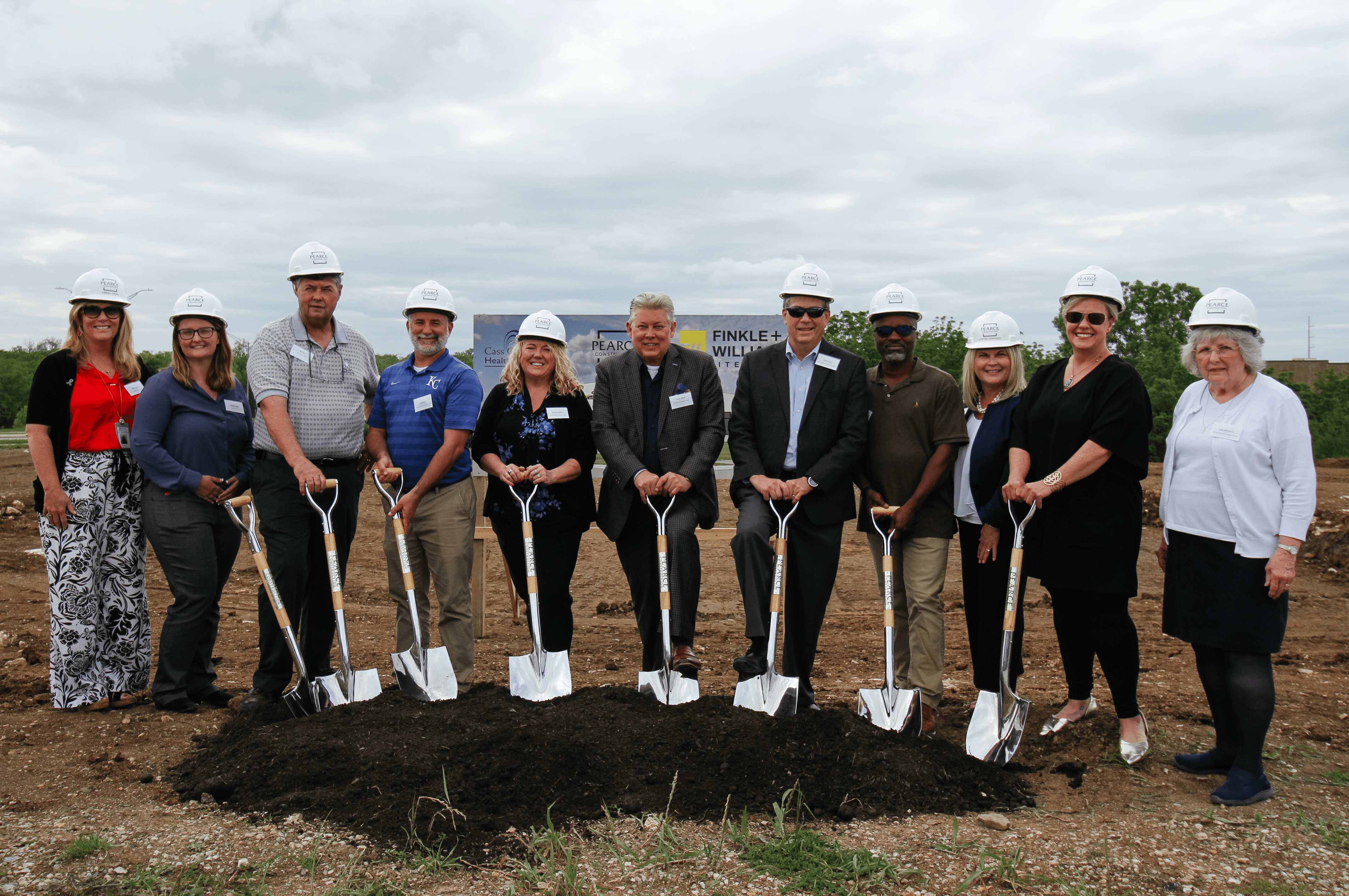 Key figures at Cass County Dental Clinic groundbreaking