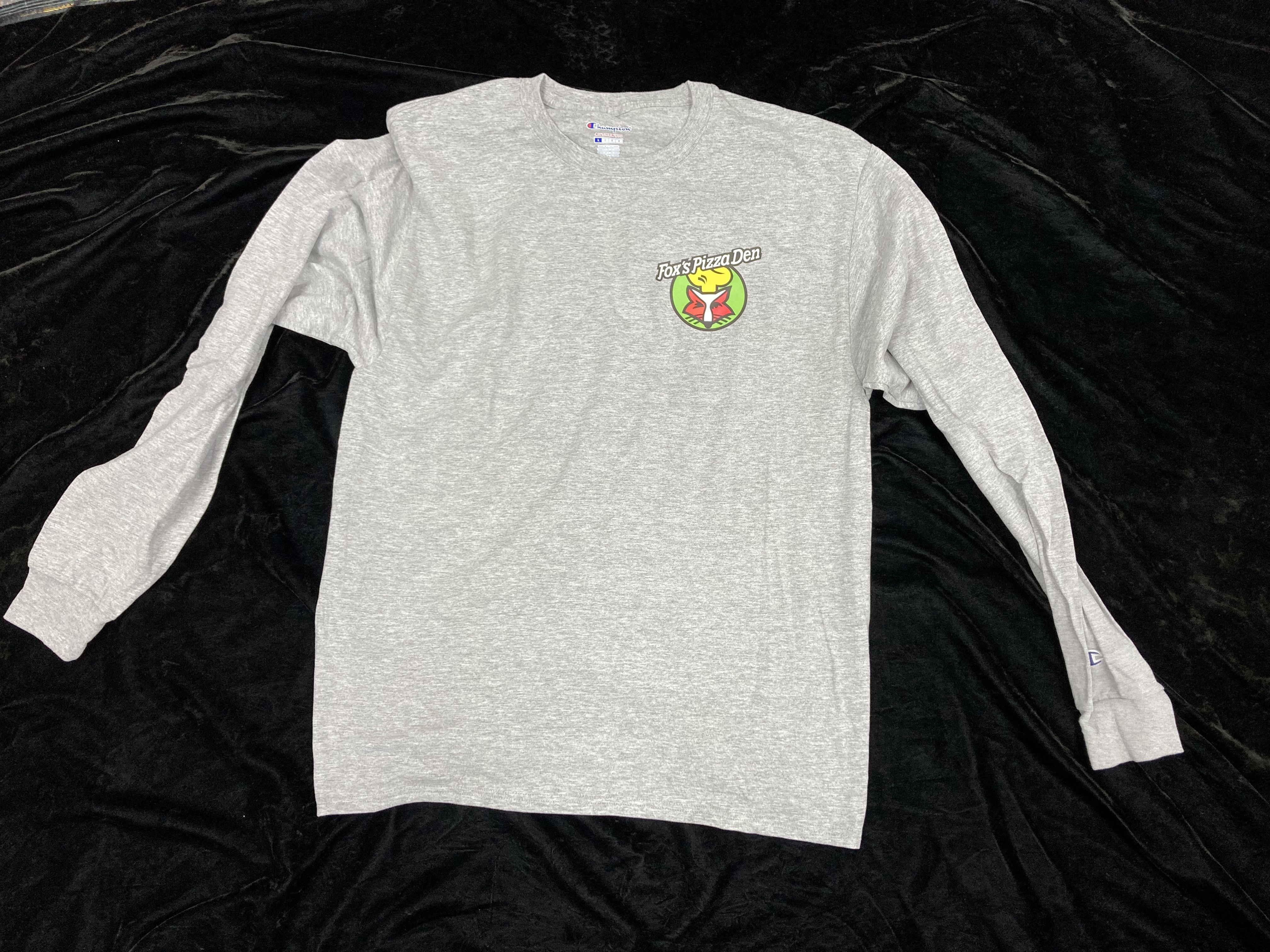 SALE Fox's Logo - Large Light Grey Champion Long Sleeve