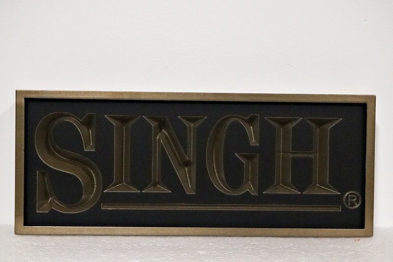 KA20524 - Carved Sign for "Singh"