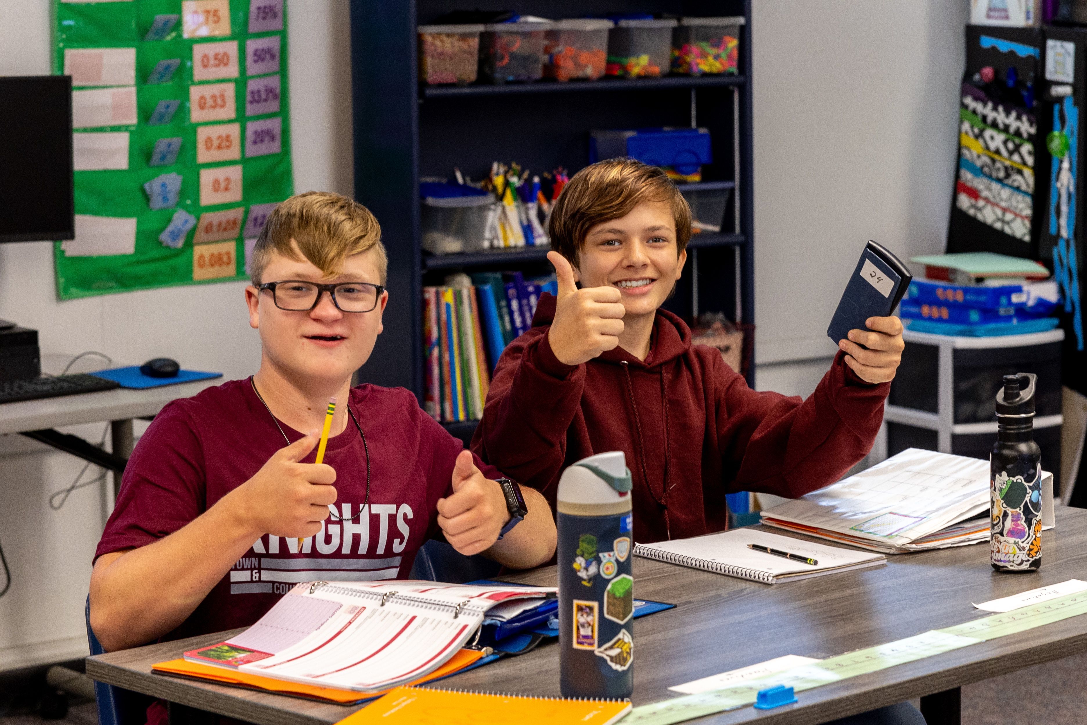 Students smiling