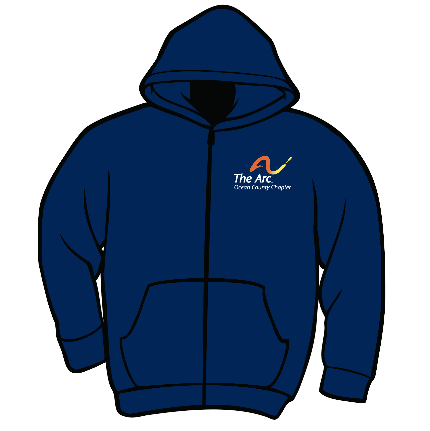 Navy Zip Up Hoodie