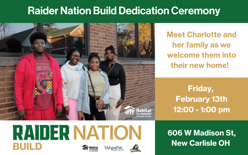 Celebrate the Completion of the Raider Nation Build with Dayton Habitat!