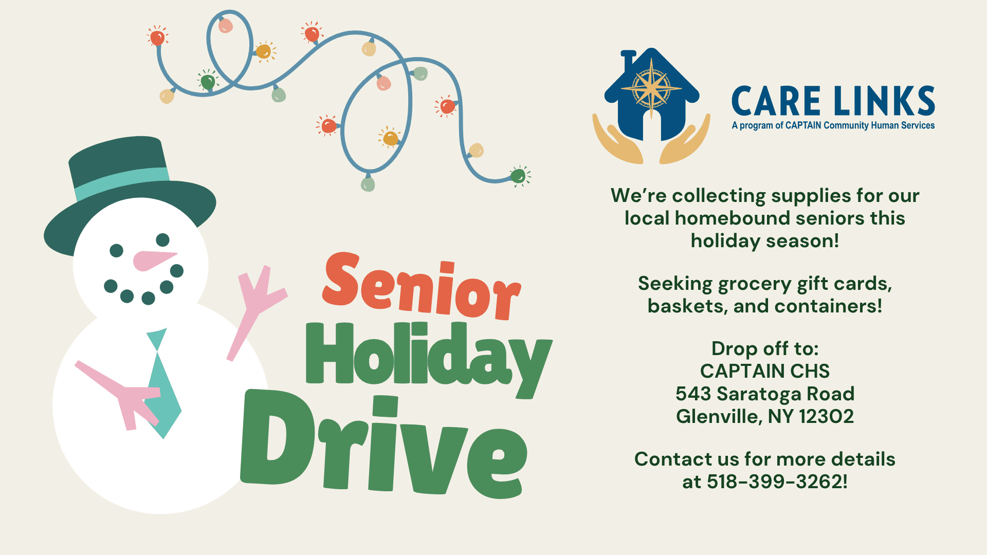 Help Spread Holiday Cheer to Local Seniors!