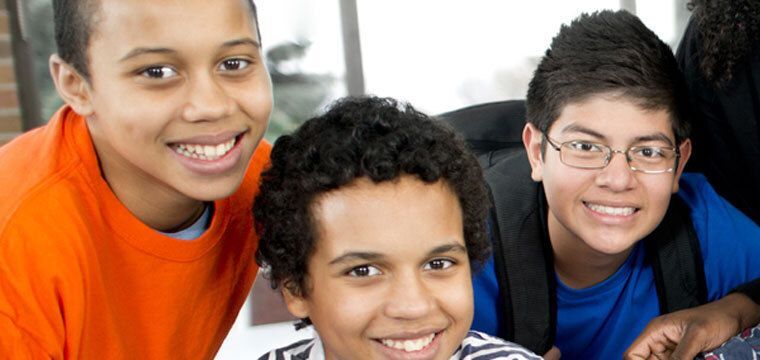Students smiling