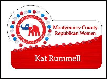 SPIRAL/ CIRCLE BLING NAME BADGE