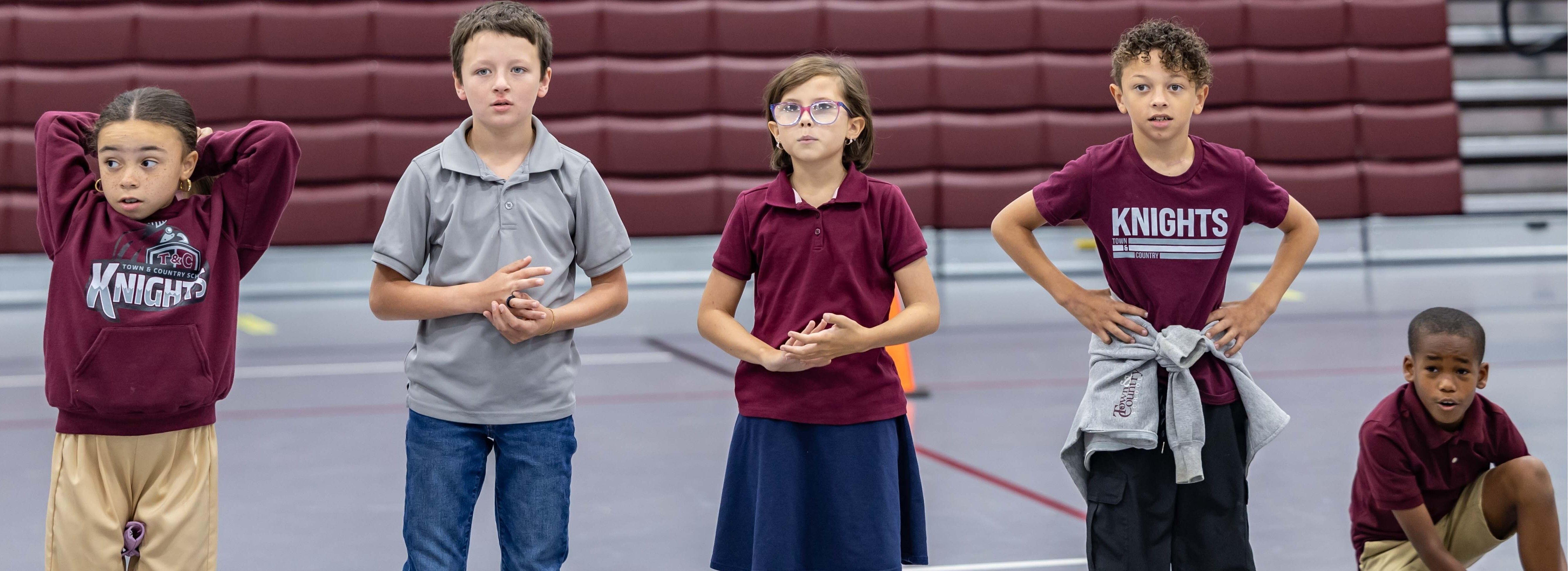 Students in PE class
