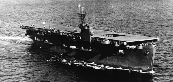 USS Bogue, a typical Charger class escort carrier.