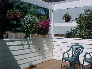This deck is located on the main living level of the home and oriented to provide mid-day sunlight.