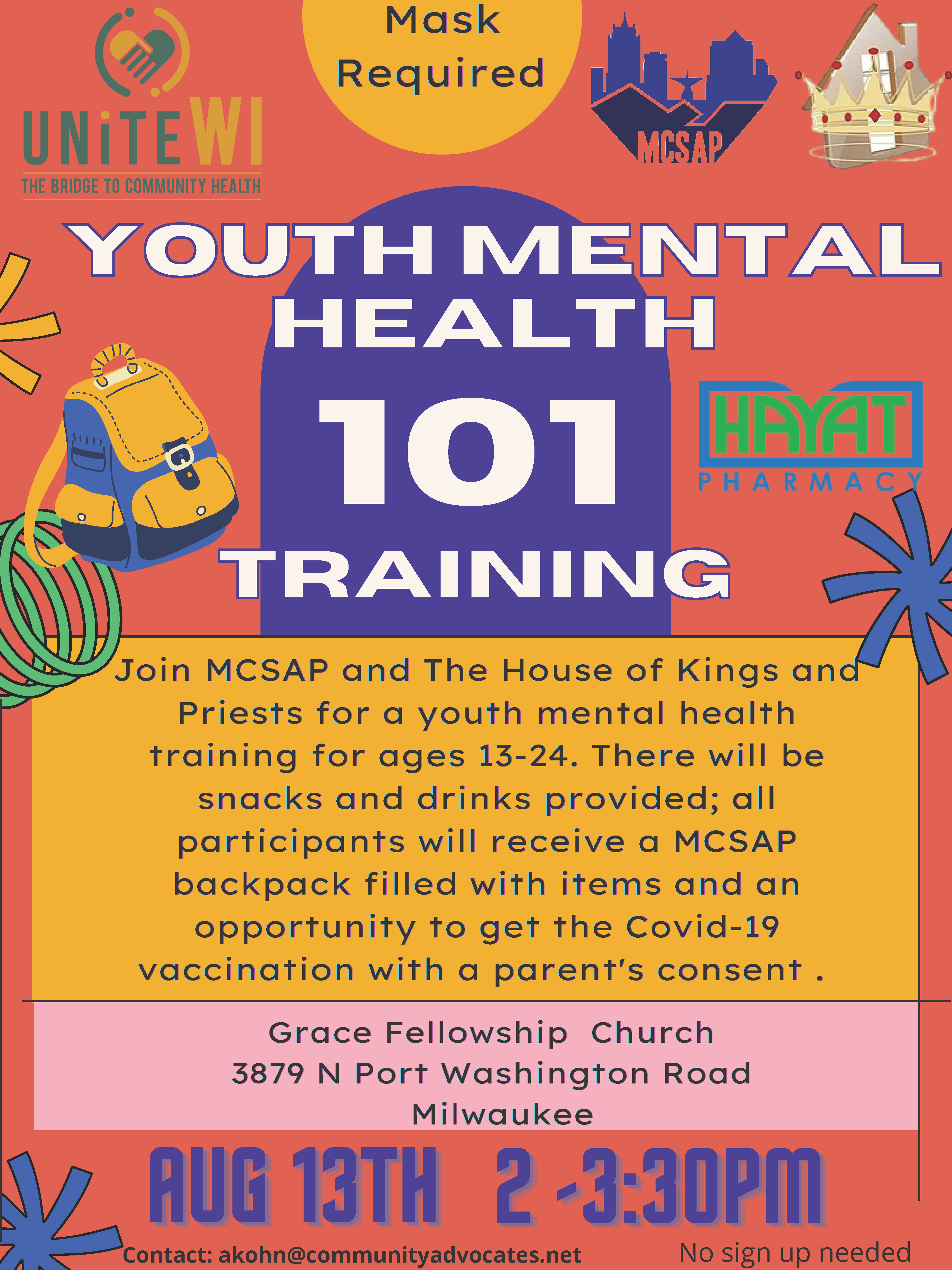 mcsap youth mental health 101 flyer