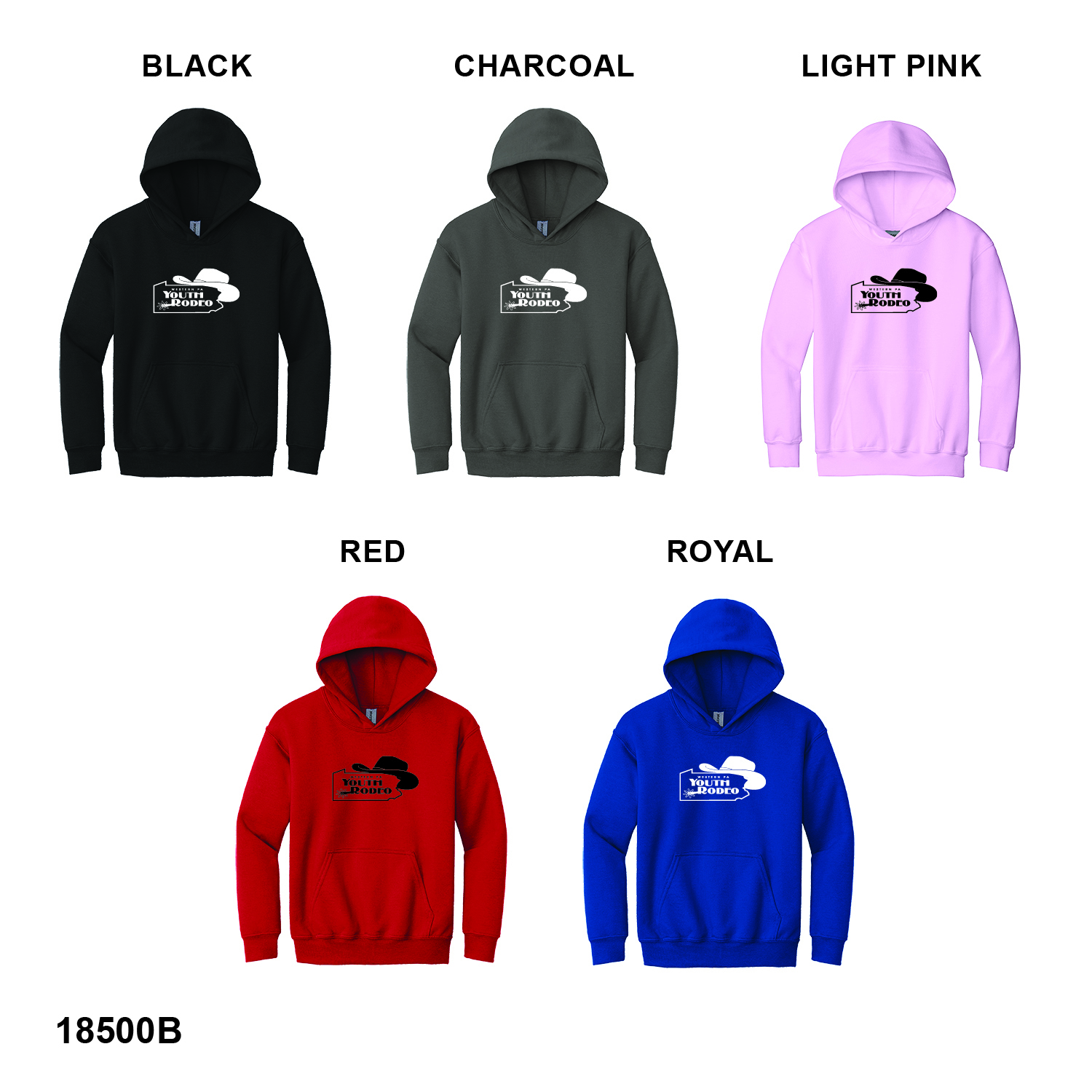WPYRA LOGO - Gildan® Youth Heavy Blend™ Hooded Sweatshirt