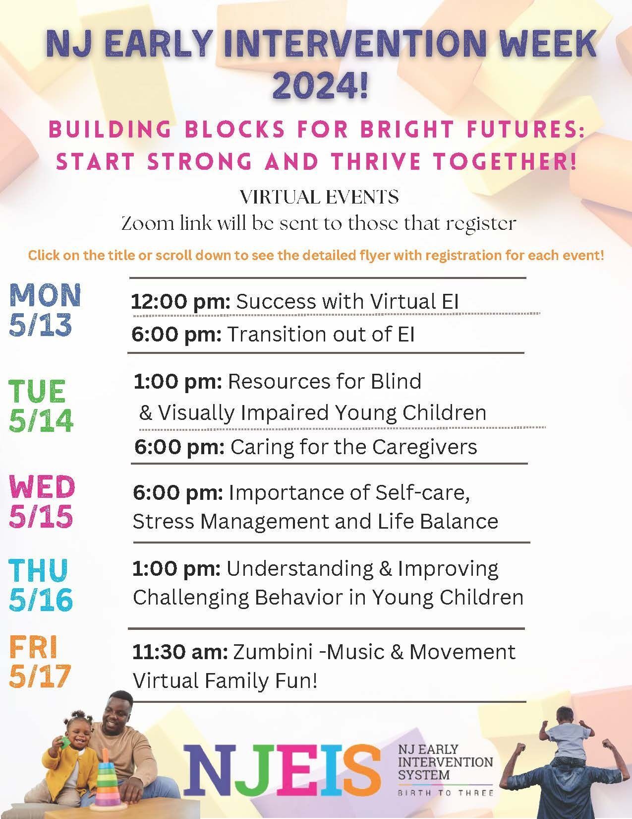 Early Intervention Week 2024: A Week of Free Virtual Events Dedicated to Empowerment and Support