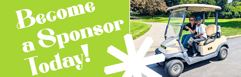 Blue bold text that reads become a sponsor today!