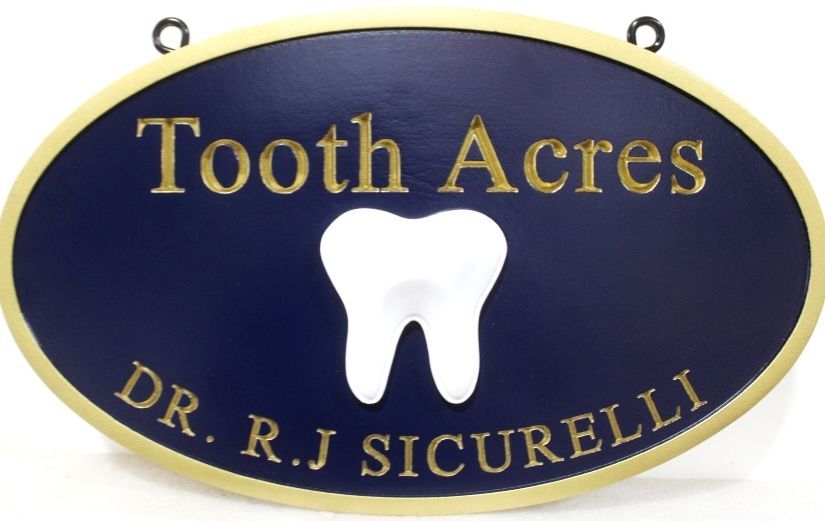 BA11602A - Carved Sign for "Tooth Acres" 