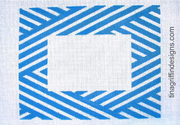 Blue & White Stripe Frame