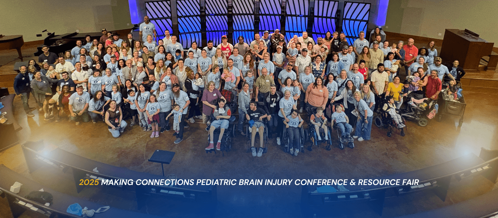 Group photo of families who attended our annual pediatric brain injury conference
