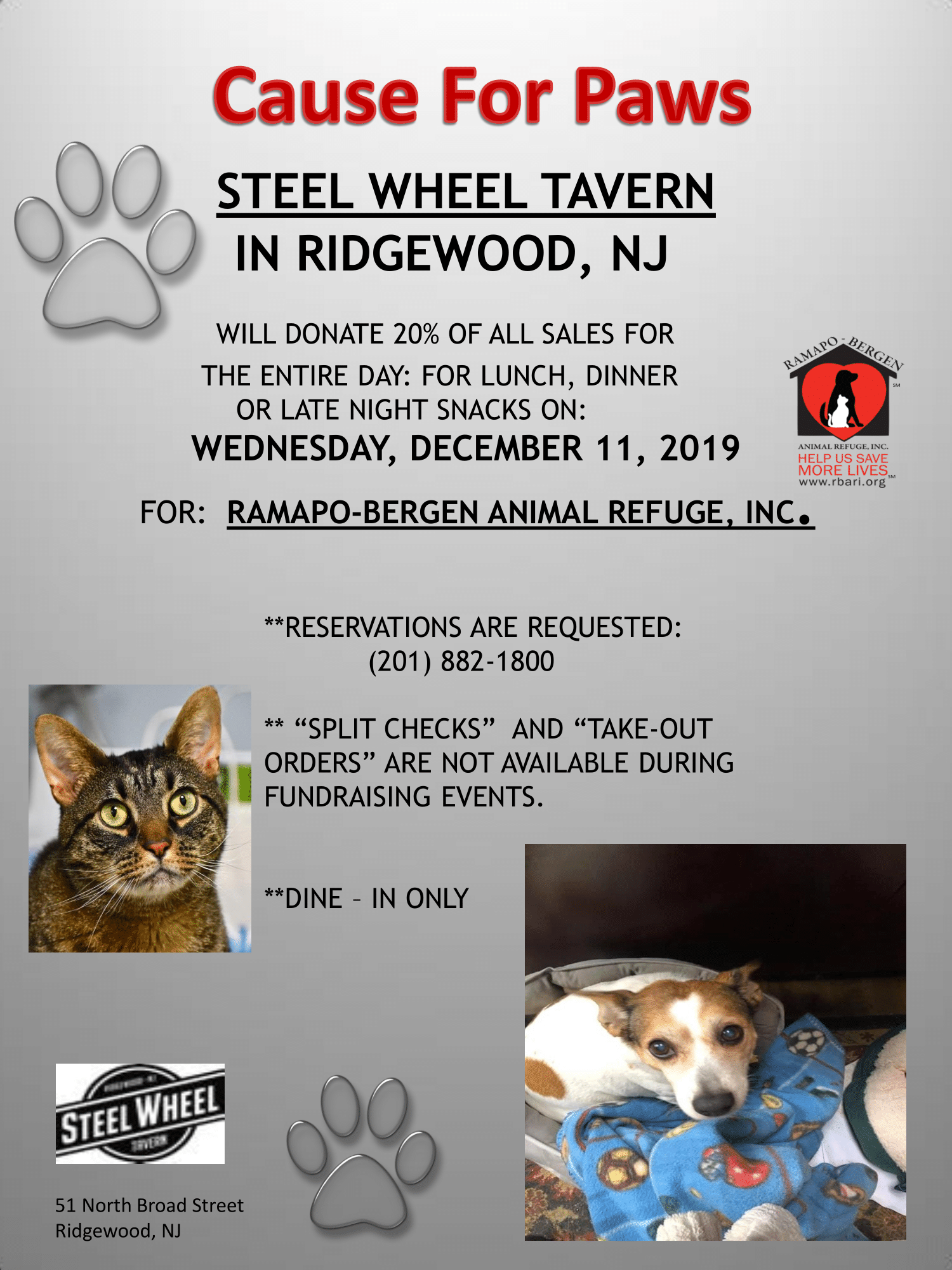 Cause for Paws at Steelwheel Tavern!