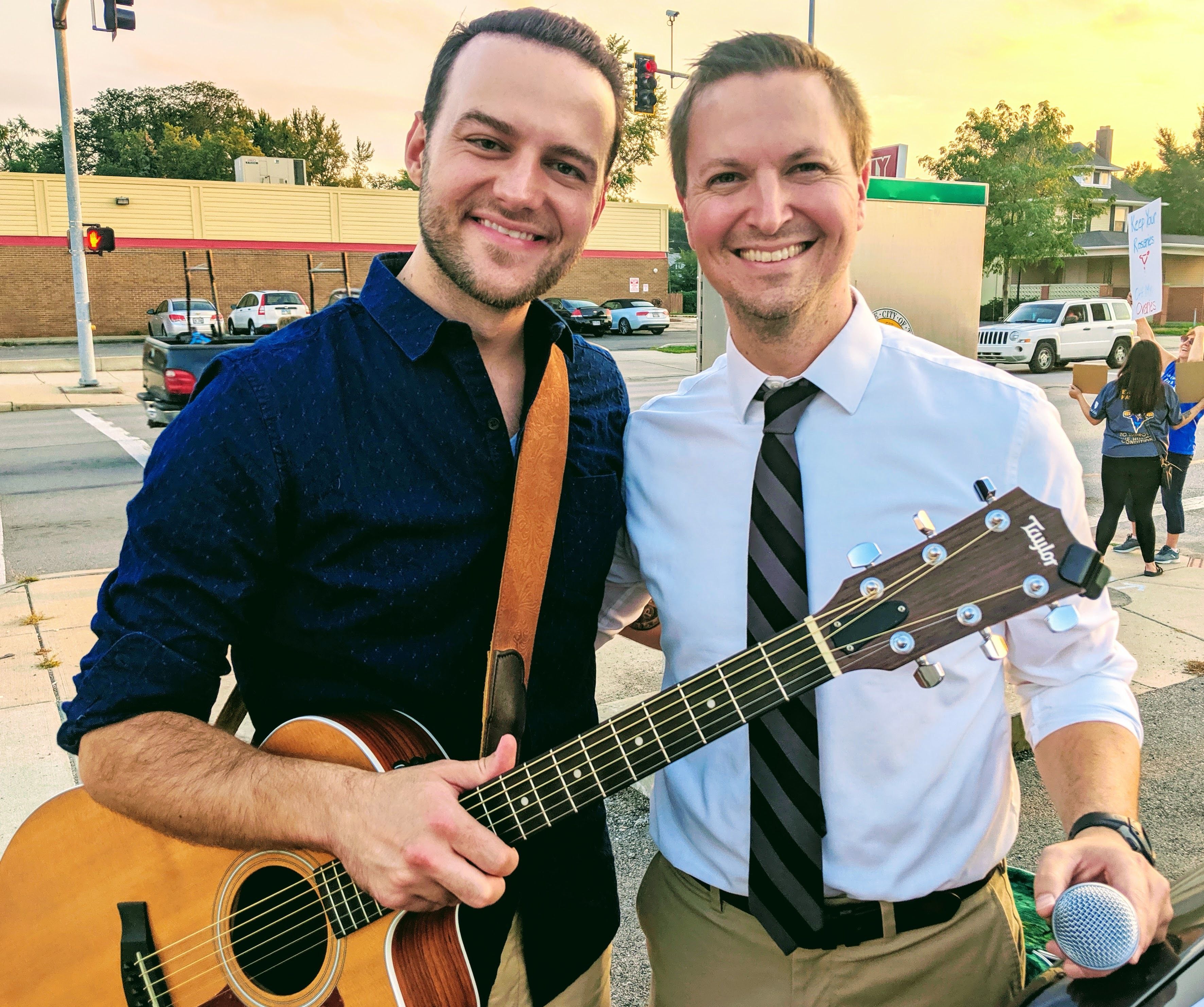 Peter Range, Executive Director Ohio Right to Life (right), and Nick de la Torre, Awaken Catholic President, are featured at the opening prayer vigil of the 40 Days for Life Campaign in the Diocese of Toledo.   joined by Nick de la Torre.