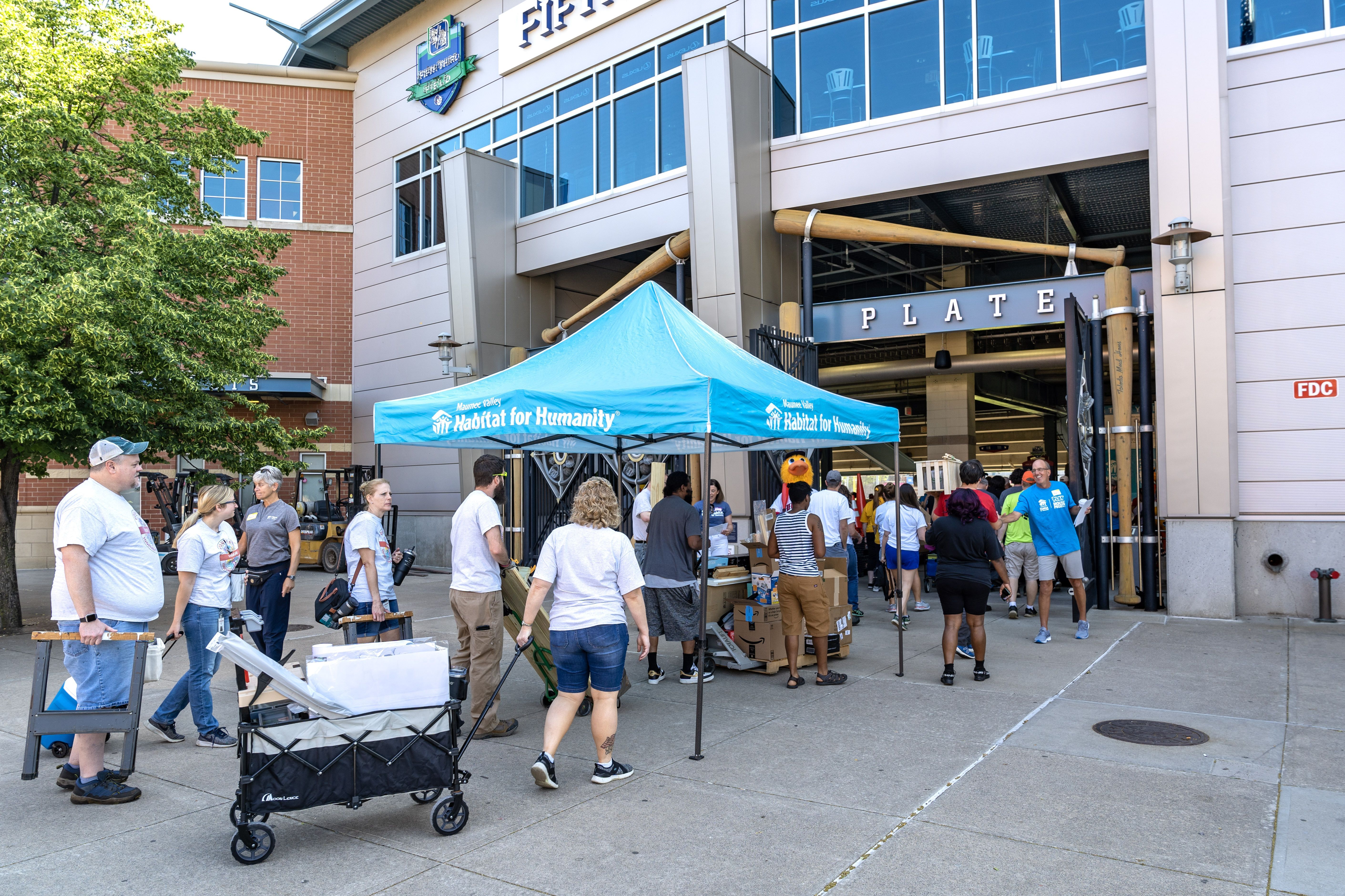 Schindler proudly presents Maumee Valley Habitat for Humanity's Playhouse Project Blitz Build at Fifth Third Field