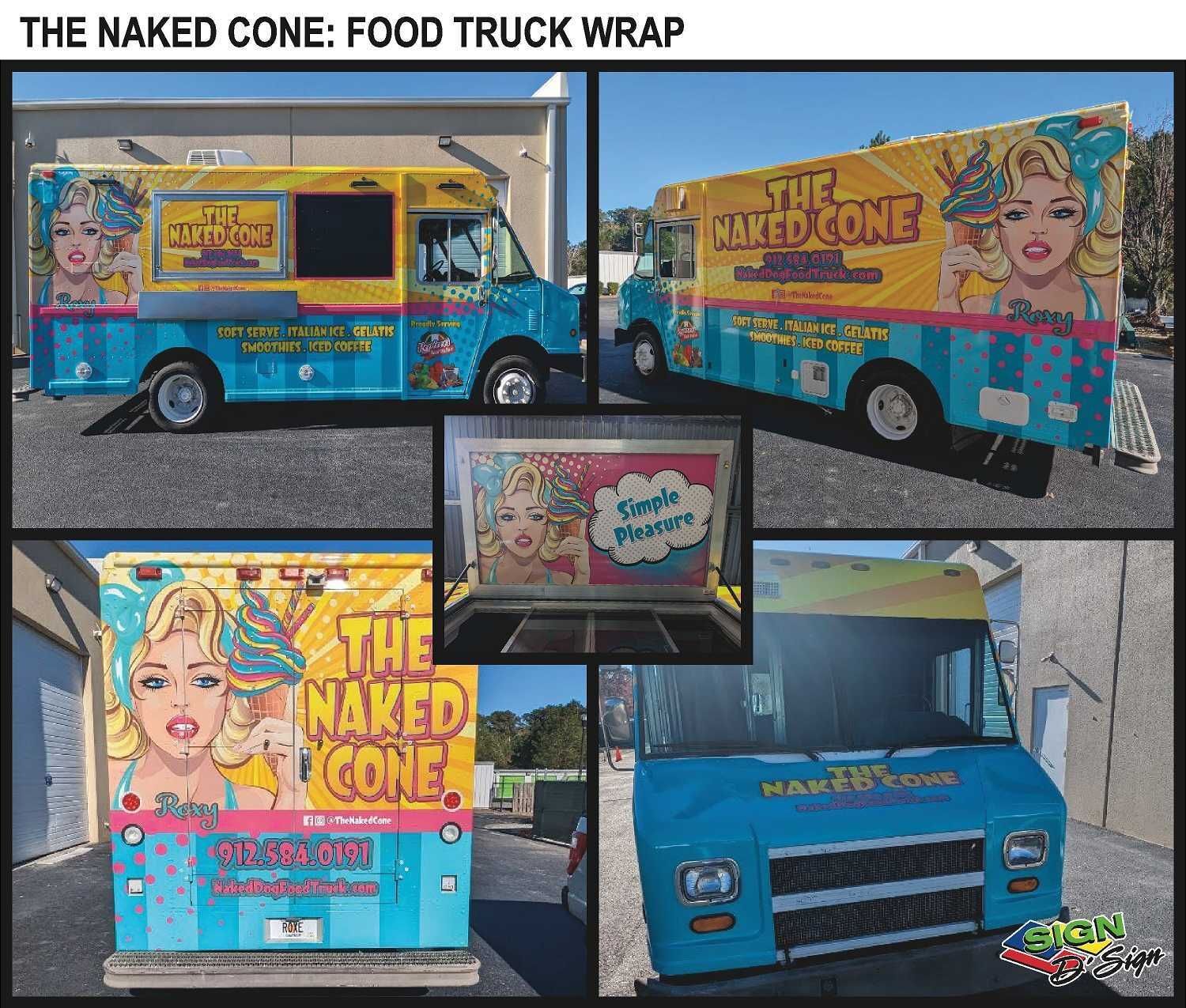 NAKED CONE FOOD TRUCK WRAP