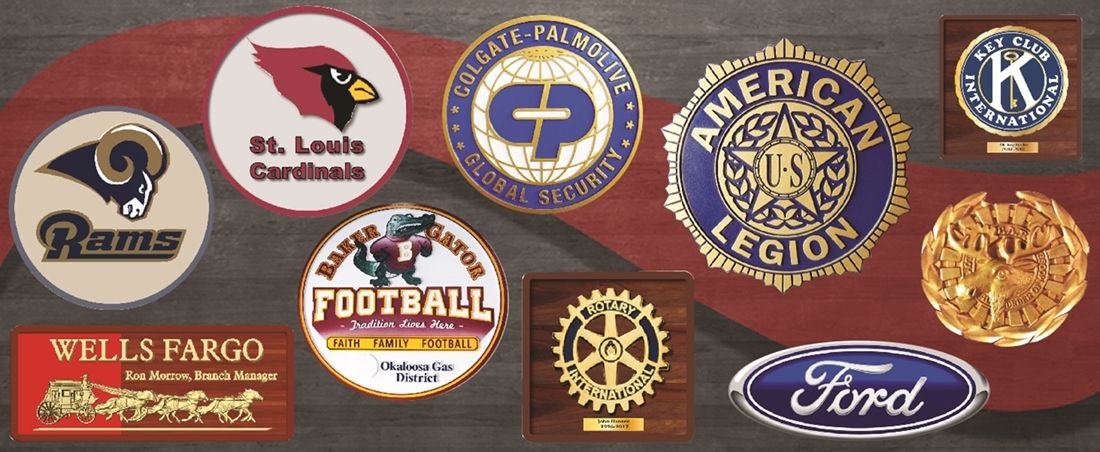 Wall plaques for clubs, societies, corporations and sports teams