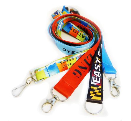 Custom printed lanyards produced in Owings Mills, Maryland.