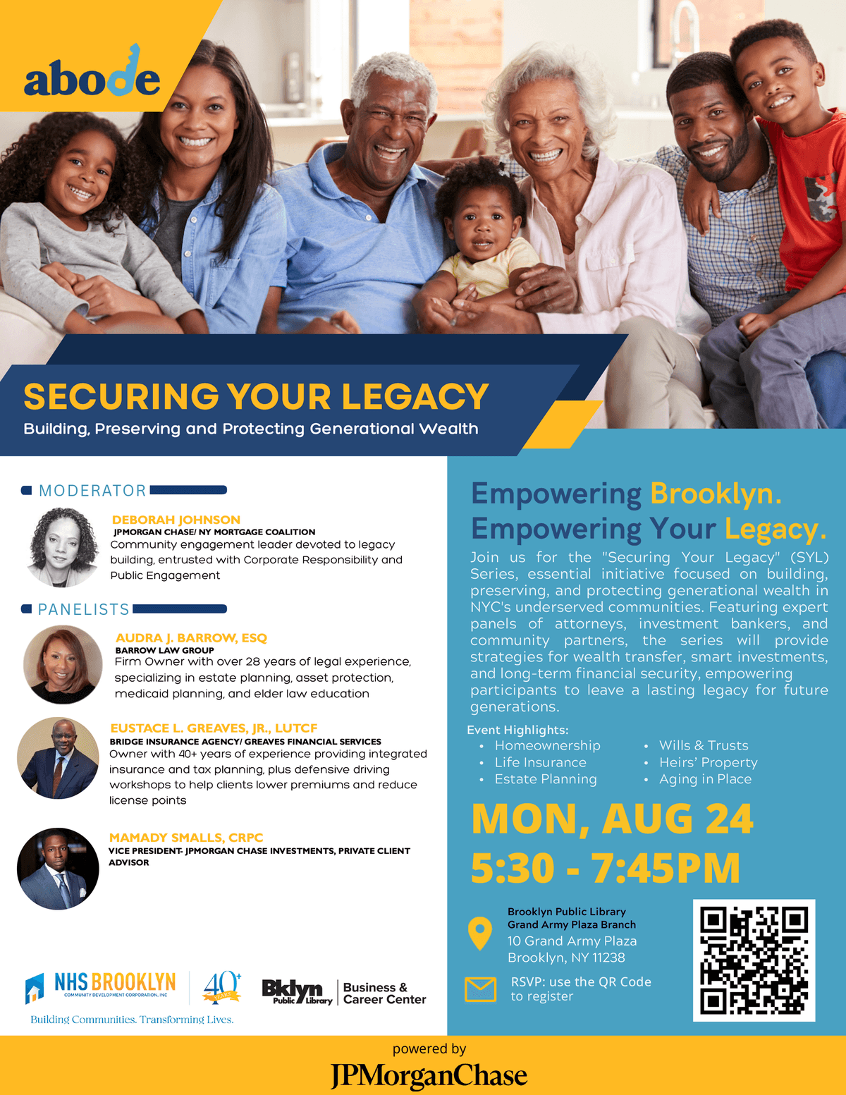 Join us at our Securing Your Legacy Event 