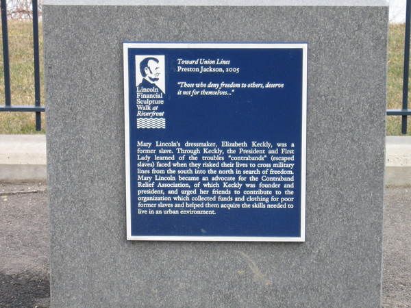 Cast Aluminum Plaque, Photo Image of Lincoln, Lots of Copy, Riverfront Park Lincoln Walk Project, One of Many