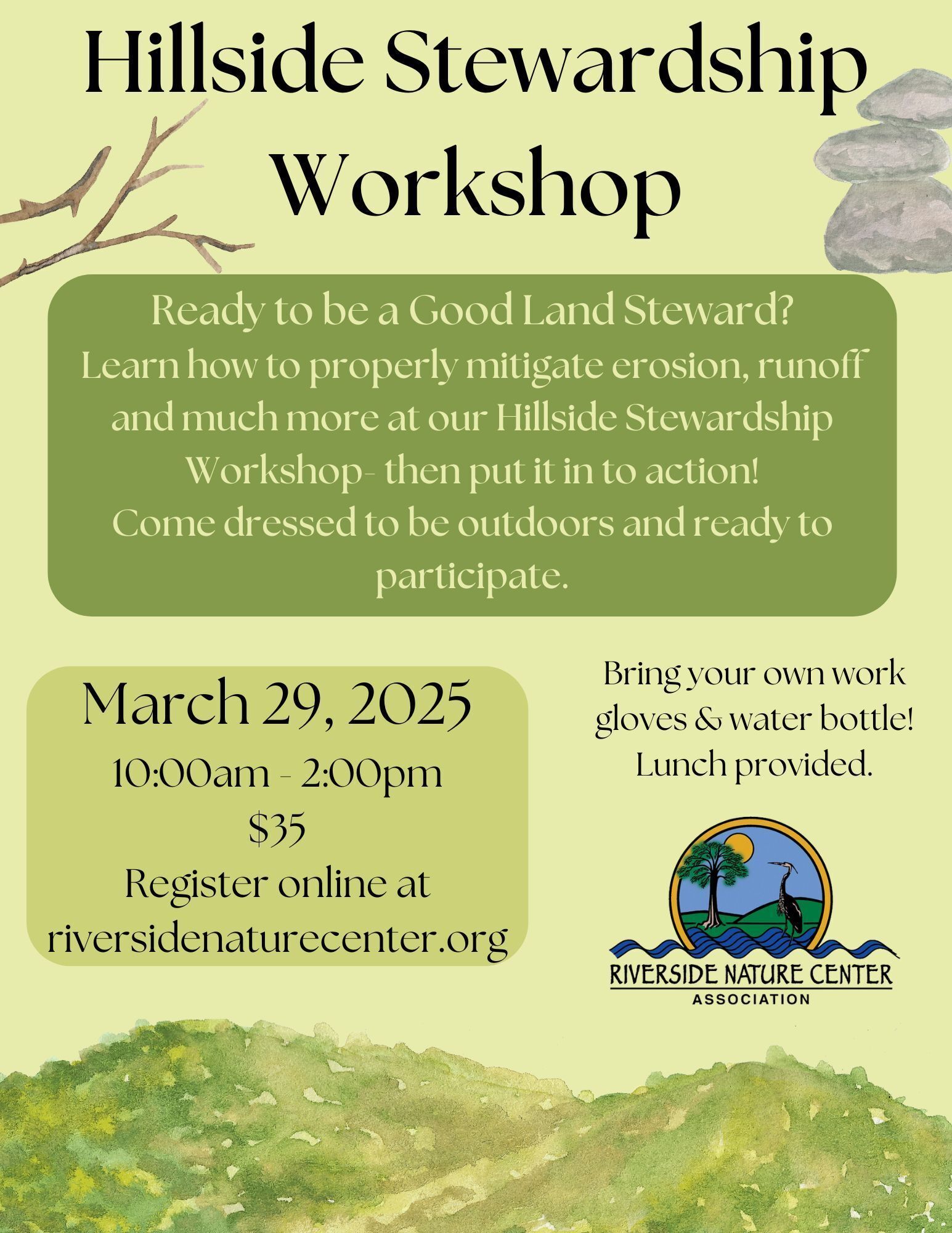 Kerrville Texas, Riverside Nature Center, Kerrville Events, Hillside Stewardship Workshop, Hillside, land, management, Pete Van Dyck