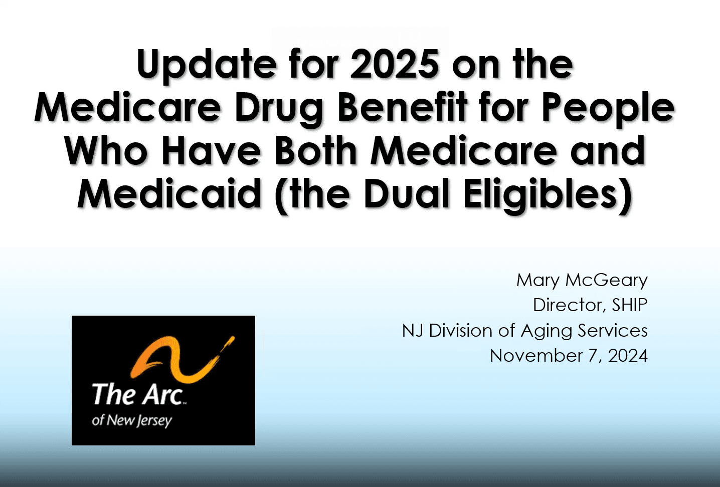 11/7/24 Update for 2025 on the Medicare Drug Benefit for Dual Eligibles and a Review of the Plan Finder Tool