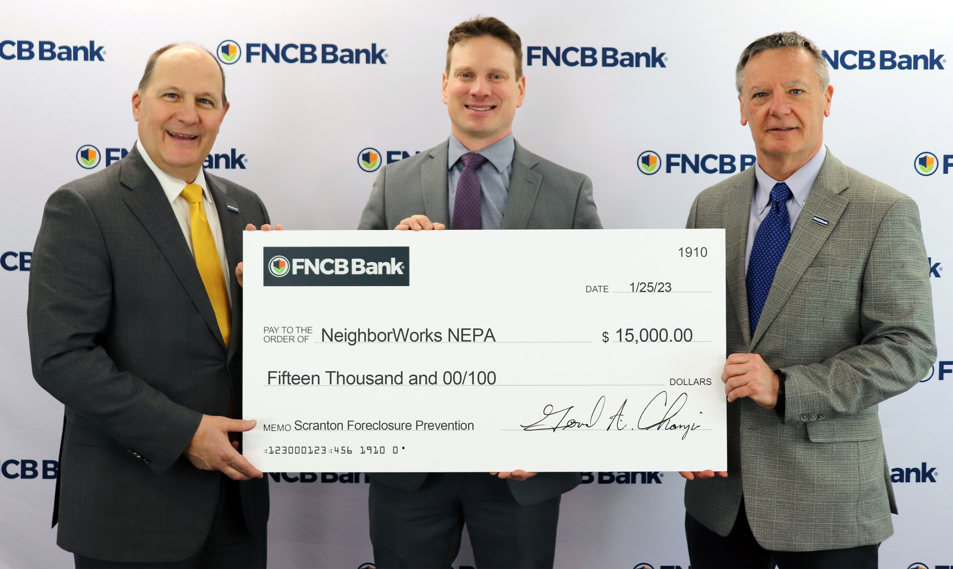 NeighborWorks receives contribution from FNCB Bank