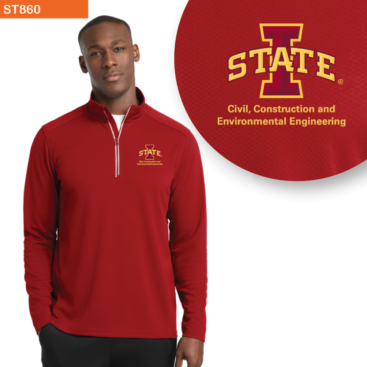 RED - Sport-Tek® Sport-Wick® Textured 1/4-Zip Pullover