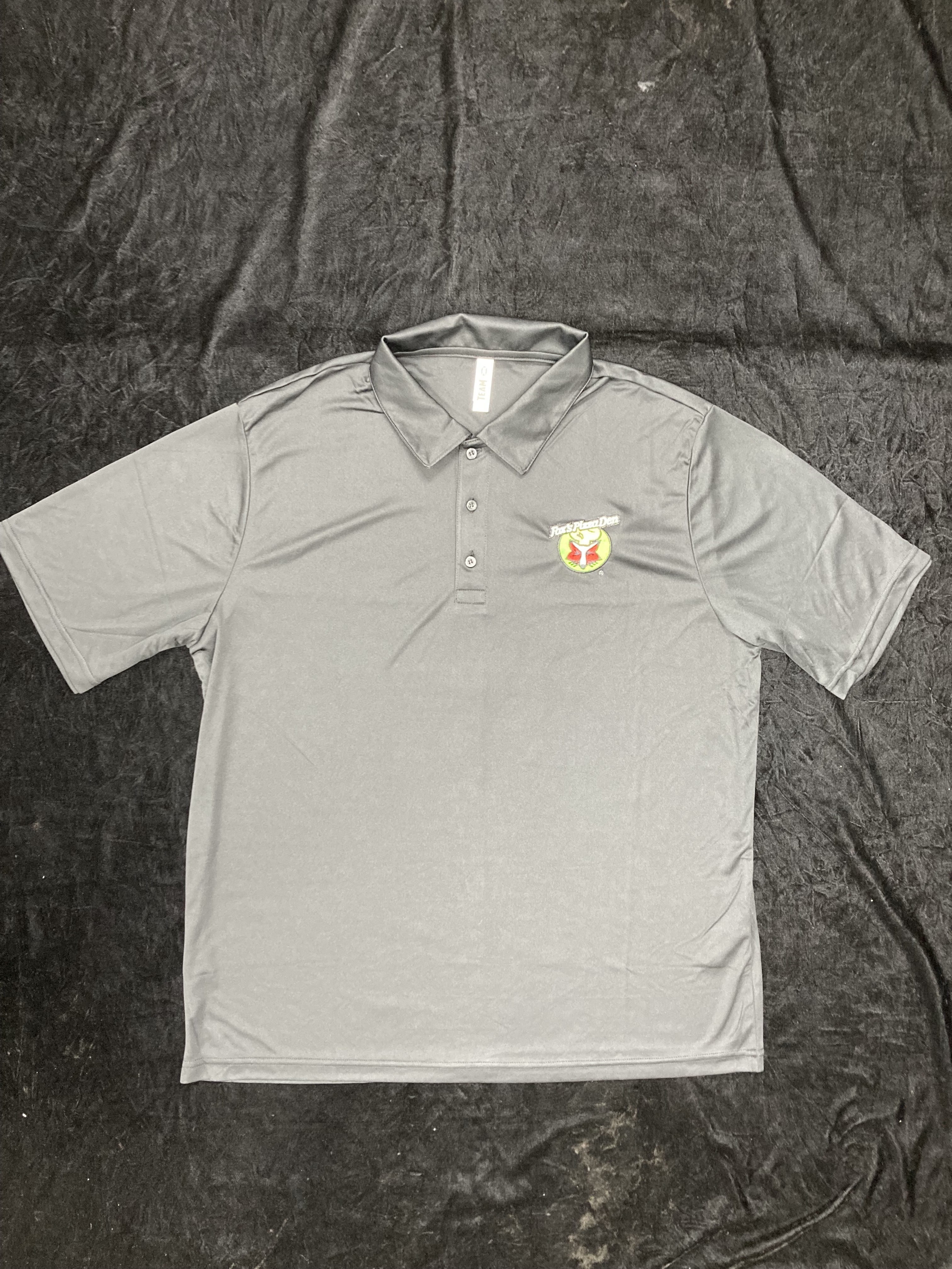 SALE Fox's Logo - XL Black Moisture-Wicking Polo (Team 365)