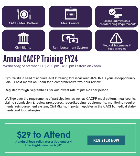 CACFP_Training_2024_09_11_Registration_Announcement