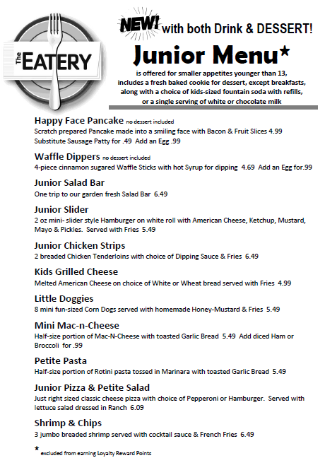 Junior Menu