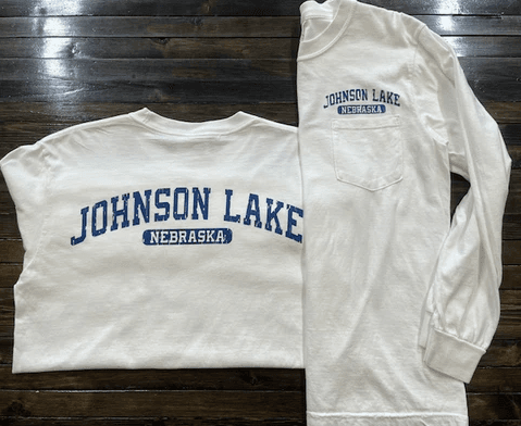 Johnson Lake White Longsleeve