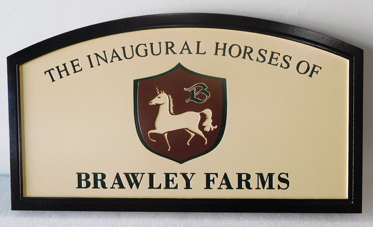 P25017 - Carved HDU Sign for Horse Farm