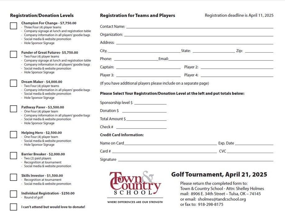 Town & Country School Golf Tournament 