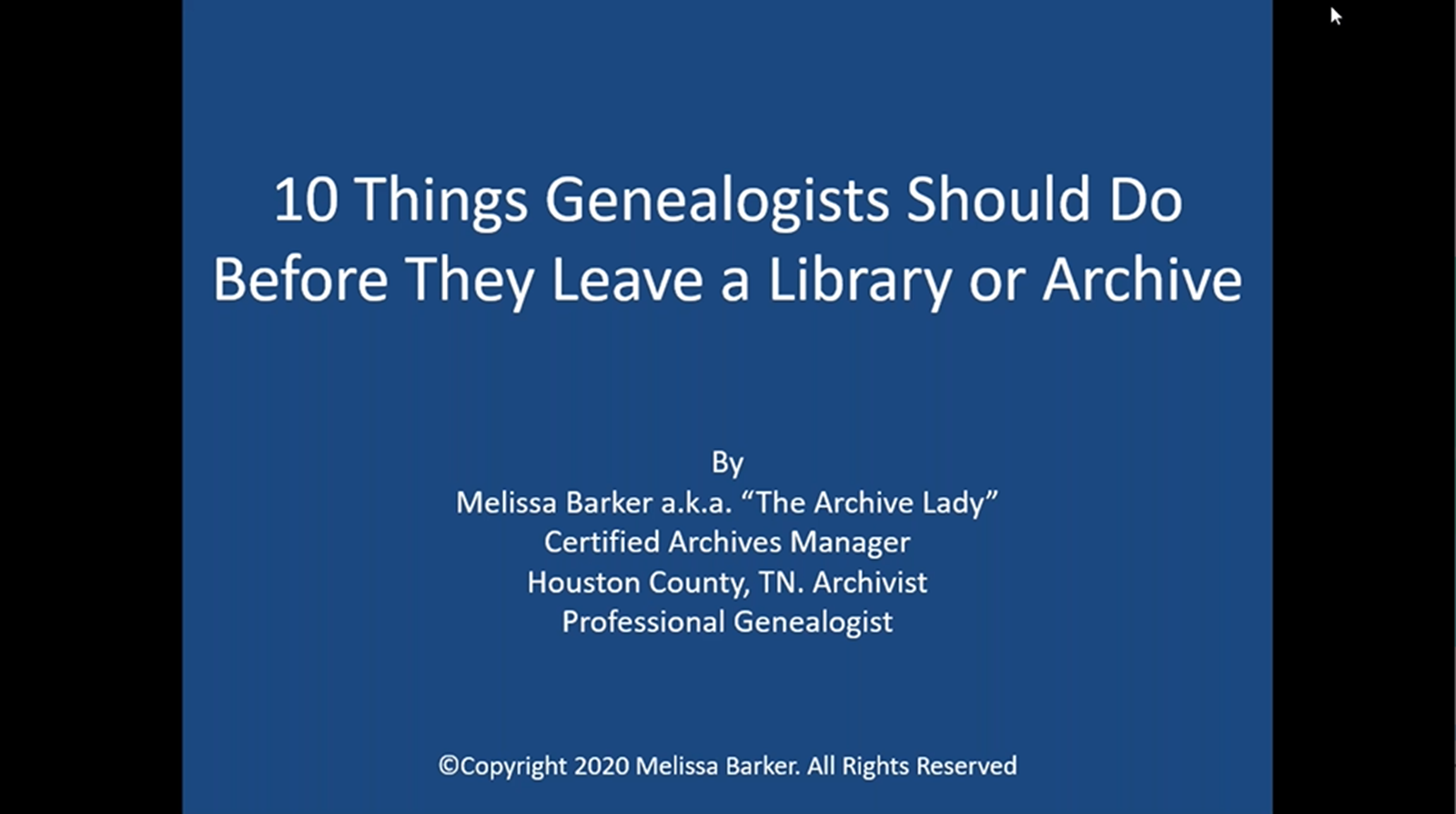 10 Things a Genealogist Must Do Before Leaving a Kentucky Library or the State Archives