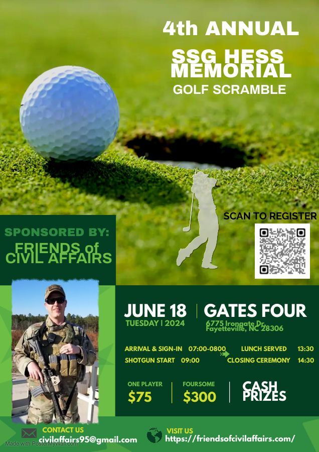 4th annual Staff Sergeant Jacob Hess Memorial Golf Scramble