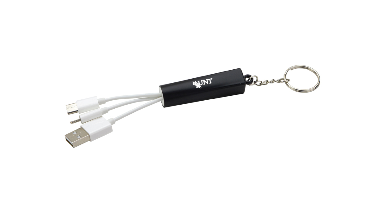 3-in-1 Light-Up Charging Cable with Keychain