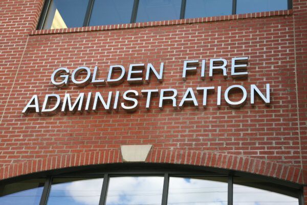 M7958 - Precision Machined Polished Aluminum  Letters for the Golden Fire Administration
