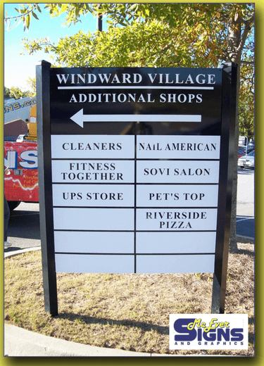 Refacing of Windward Village Sign
