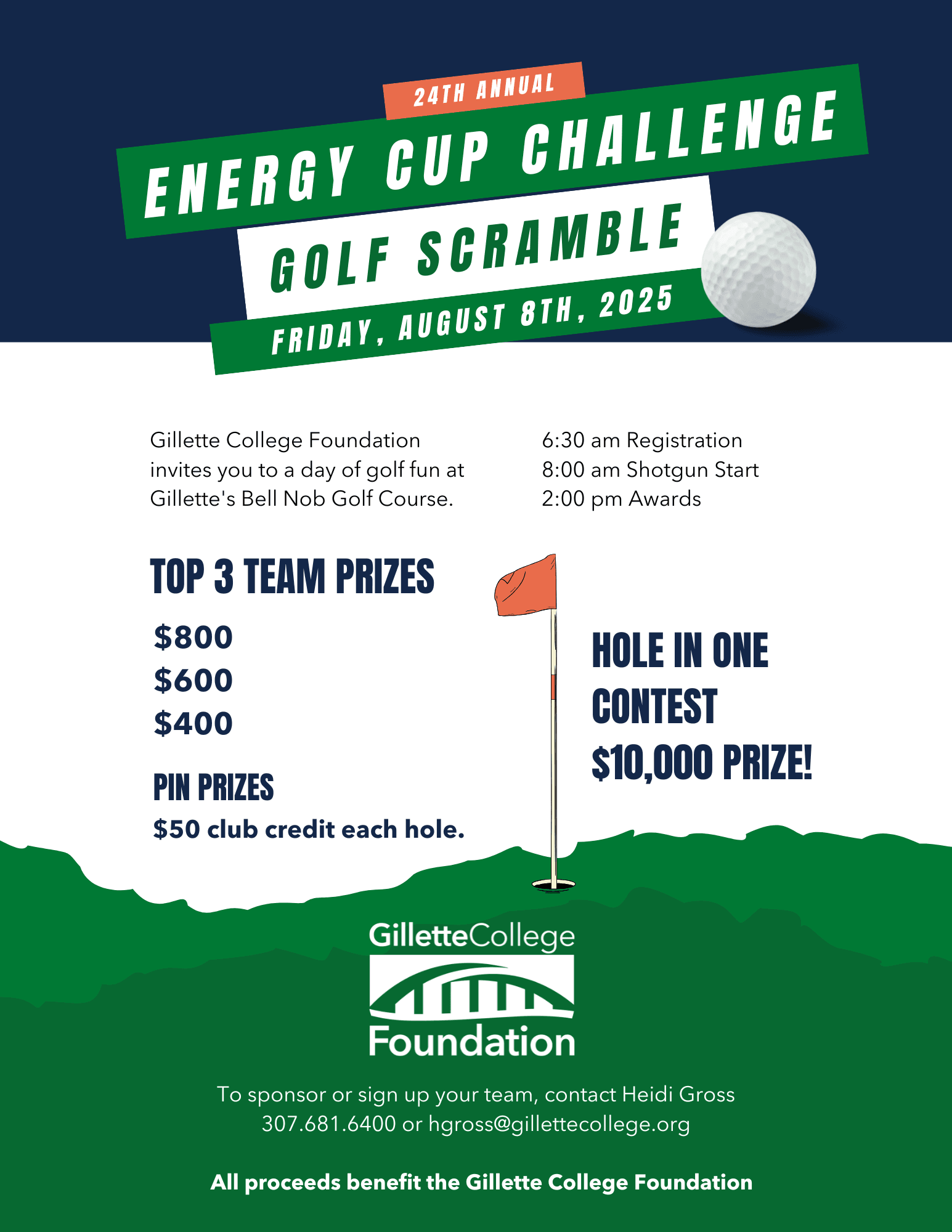 Gillette College Foundation Energy Cup Golf Scramble 8/8/2025