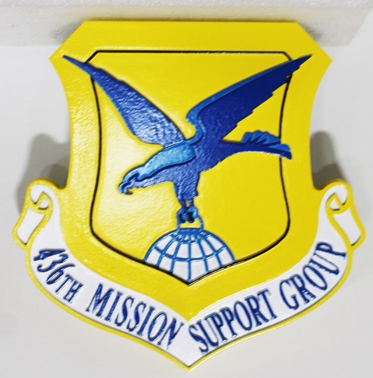 LP-4002 - Carved 2.5-D Raised Relief HDU Plaque of the  436th Mission Support Group